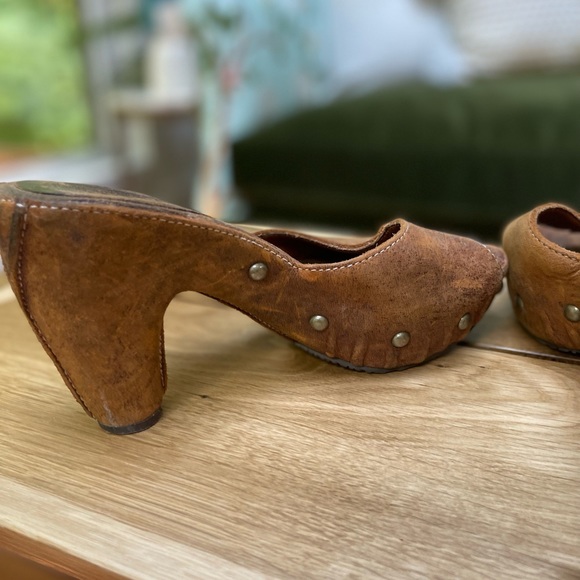 Frye Reese Slide Size 8 Distressed Brown Leather - Picture 12 of 14